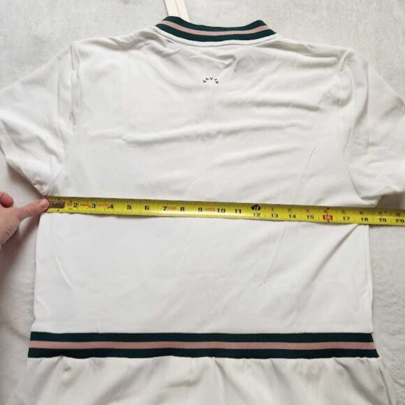 New women's XL Varley x Anthropologie Nora tennis court white pleated mini dress - Picture 10 of 14